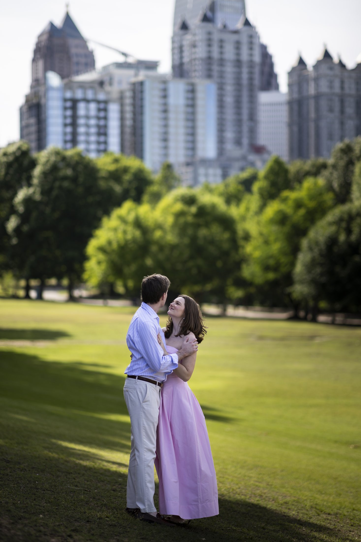 Piedmont Park with the Midtown skyline